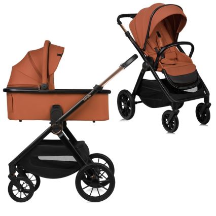 Lionelo - Poussette combinée 2-en-1 LAYLA Marron rouille