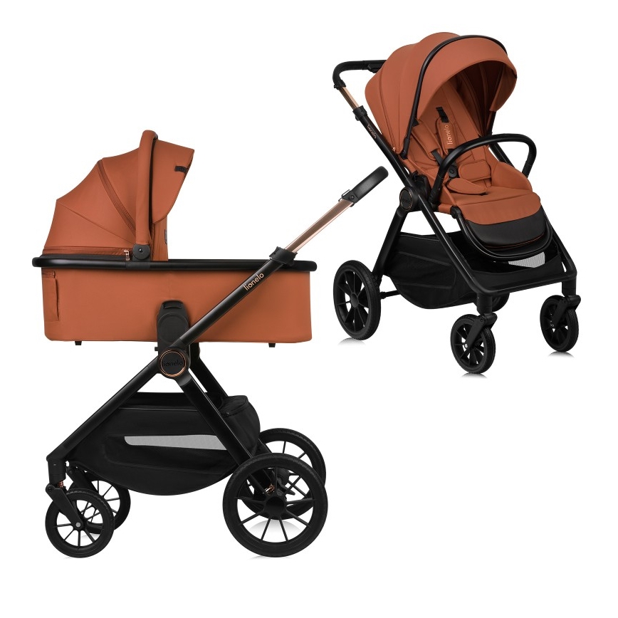 Lionelo - Poussette combinée 2-en-1 LAYLA Marron rouille