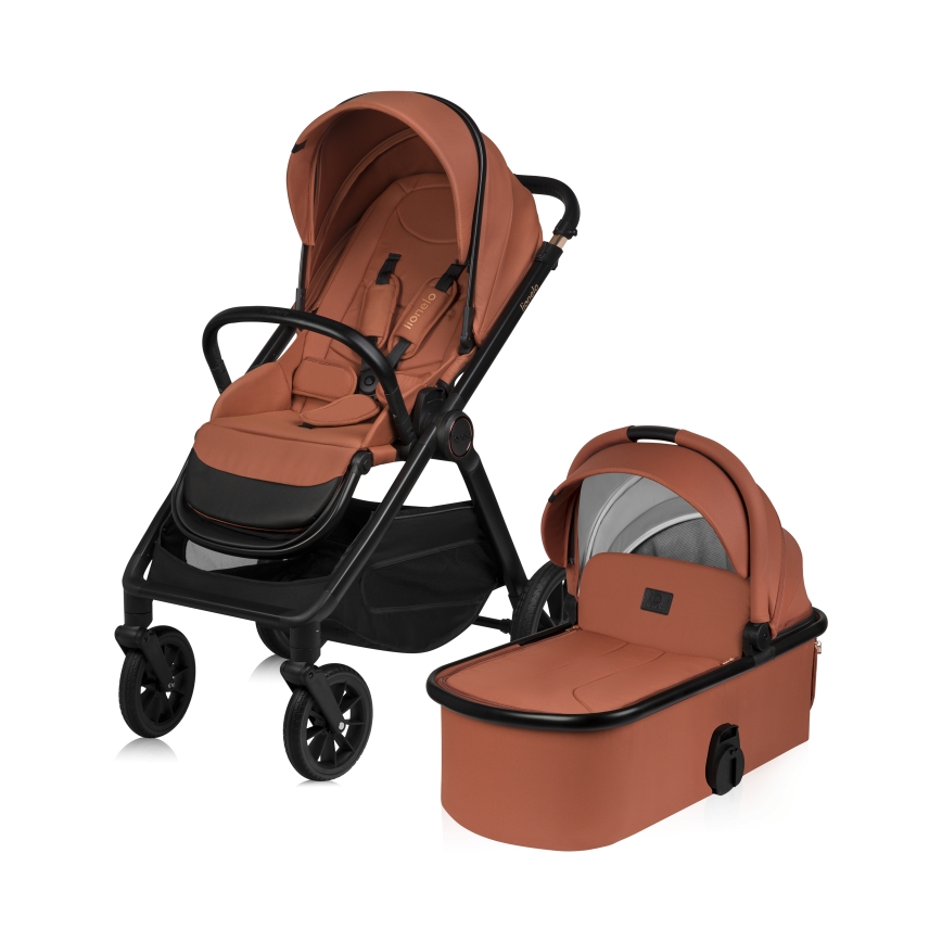 Lionelo - Poussette combinée 2-en-1 LAYLA Marron rouille