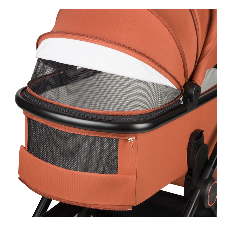 Lionelo - Poussette combinée 2-en-1 LAYLA Marron rouille