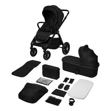 Lionelo - Poussette combinée 2-en-1 LAYLA Noir Onyx