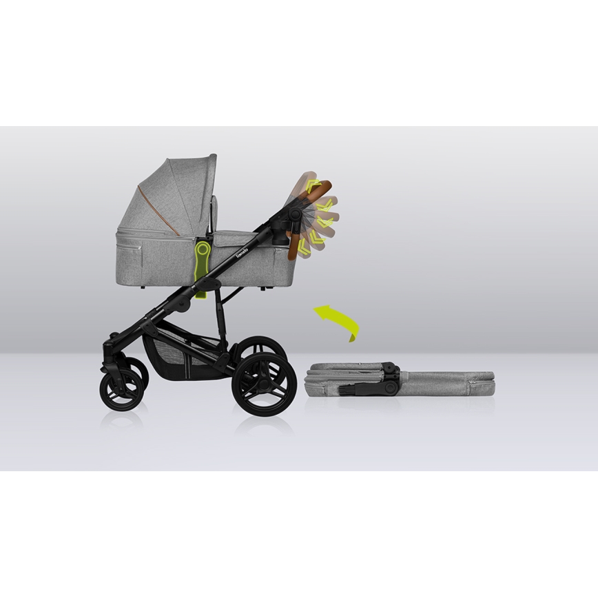 Lionelo - Poussette combinée 2-en-1 MARI TOUR Gris Stone