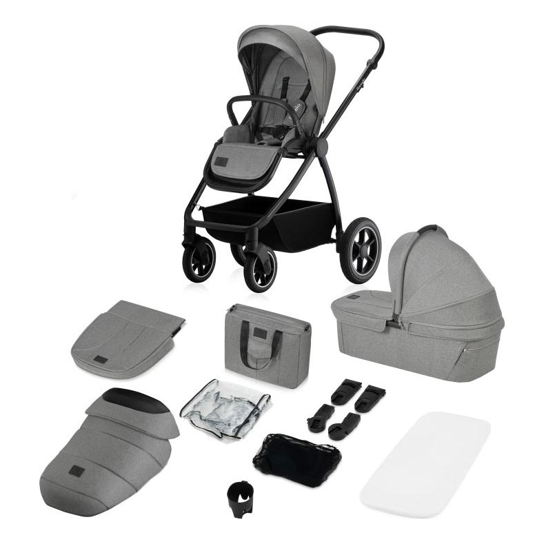 Lionelo - Poussette combinée 2-en-1 MERIL Grey Stone