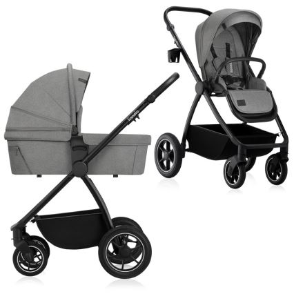 Lionelo - Poussette combinée 2-en-1 MERIL Grey Stone
