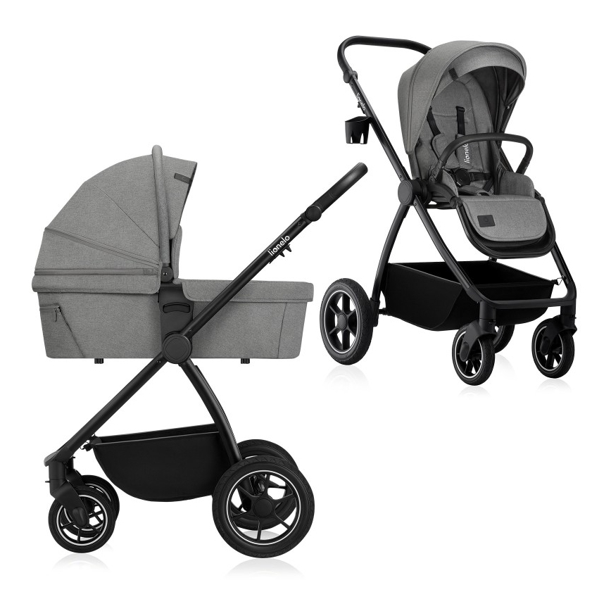 Lionelo - Poussette combinée 2-en-1 MERIL Grey Stone