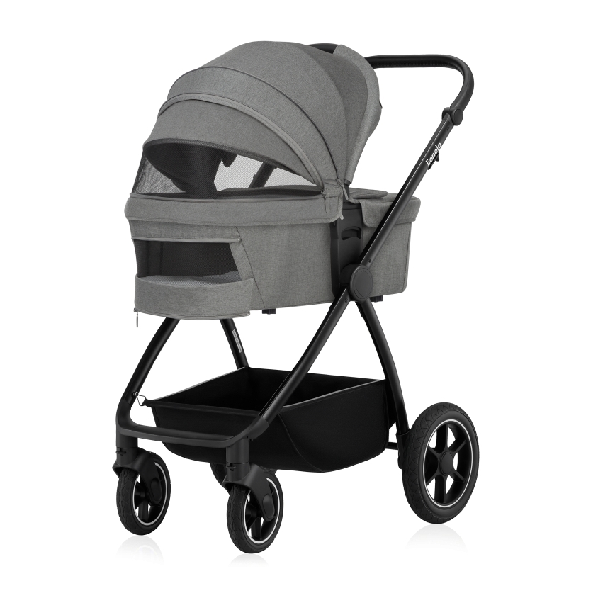 Lionelo - Poussette combinée 2-en-1 MERIL Grey Stone