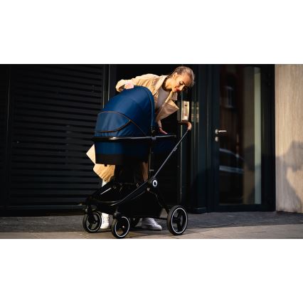 Lionelo - Poussette combinée 2-en-1 MIKA Bleu marine