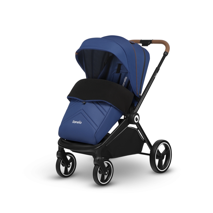 Lionelo - Poussette combinée 2-en-1 MIKA Bleu marine