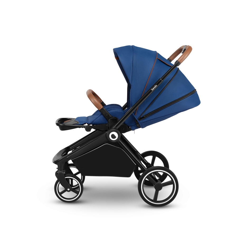 Lionelo - Poussette combinée 2-en-1 MIKA Bleu marine