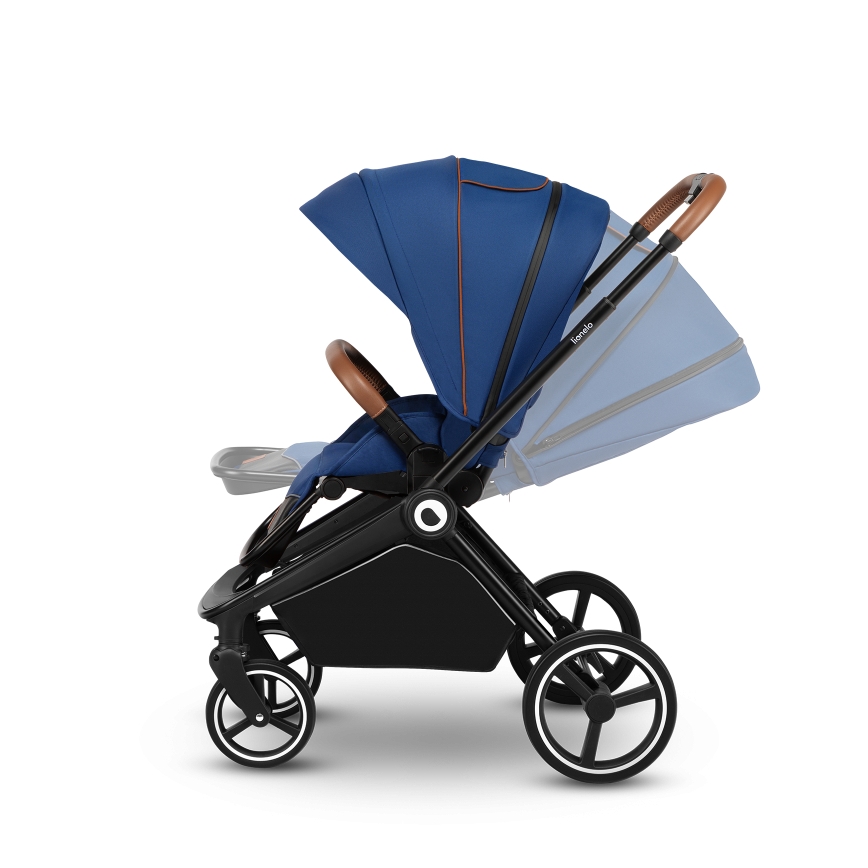 Lionelo - Poussette combinée 2-en-1 MIKA Bleu marine