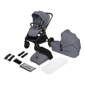 Lionelo - Poussette combinée 2-en-1 MIKA PLUS Gris pierre