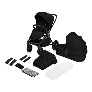 Lionelo - Poussette combinée 2-en-1 MIKA PLUS Noir Onyx