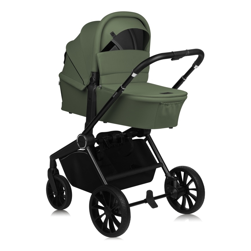 Lionelo - Poussette combinée 2-en-1 MIKA PLUS Vert olive