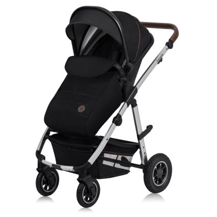 Lionelo - Poussette combinée 3-en-1 AMBER Noir/Argent