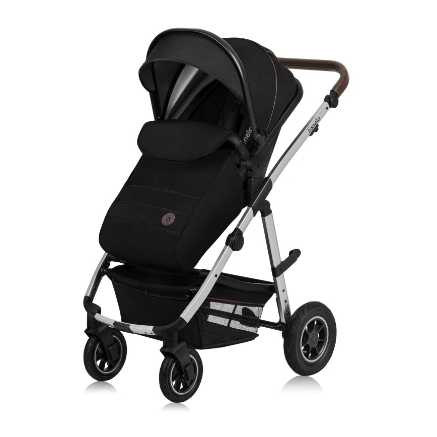 Lionelo - Poussette combinée 3-en-1 AMBER Noir/Argent