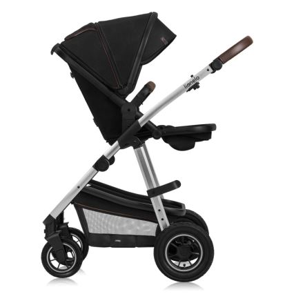 Lionelo - Poussette combinée 3-en-1 AMBER Noir/Argent