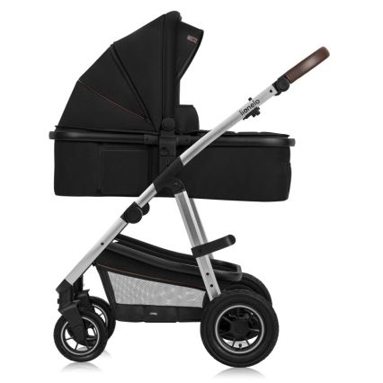 Lionelo - Poussette combinée 3-en-1 AMBER Noir/Argent