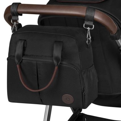 Lionelo - Poussette combinée 3-en-1 AMBER Noir/Argent