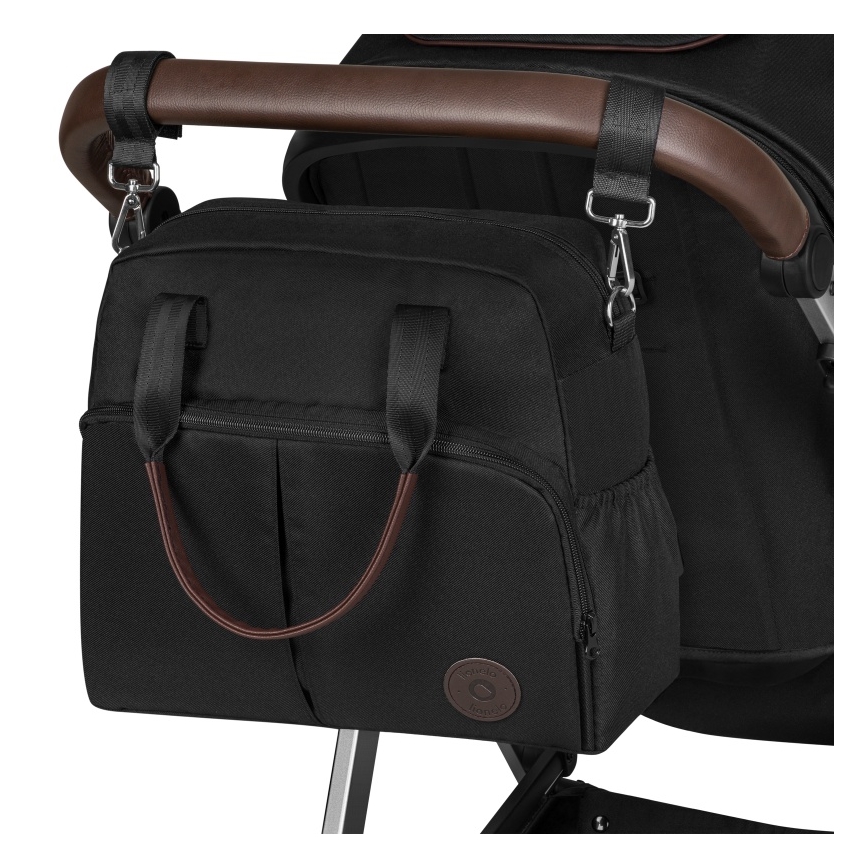 Lionelo - Poussette combinée 3-en-1 AMBER Noir et argent