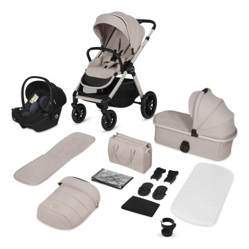Lionelo - Poussette combinée 3-en-1 LAYLA Beige Sable