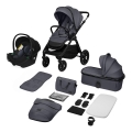 Lionelo - Poussette combinée 3 en 1 LAYLA Grey Stone