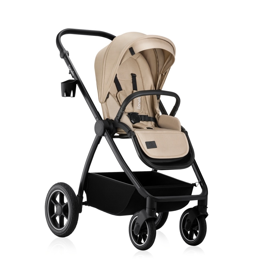 Lionelo - Poussette combinée 3-en-1 MERIL Beige Sable