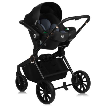 Lionelo - Poussette combinée 3-en-1 MIKA PLUS Brun rouille