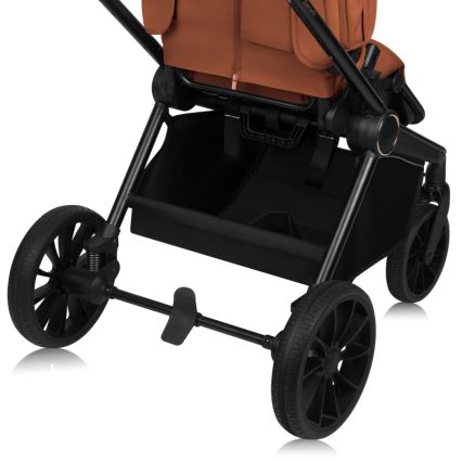 Lionelo - Poussette combinée 3-en-1 MIKA PLUS Brun rouille