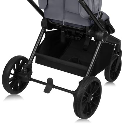 Lionelo - Poussette combinée 3-en-1 MIKA PLUS Gris Stone