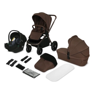 Lionelo - Poussette combinée 3 en 1 MIKA PLUS Mocha Mousse