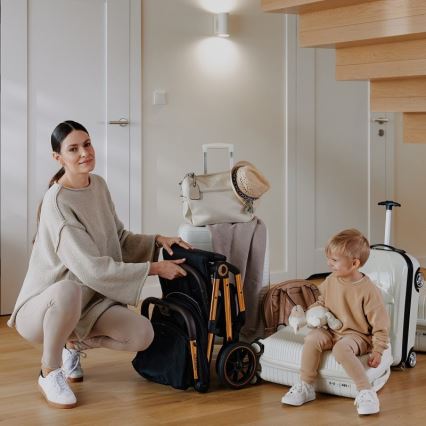 Lionelo - Poussette sportive CLOE noire/dorée