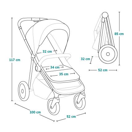 Lionelo - Poussette sportive EMMA ONE beige
