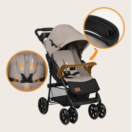 Lionelo - Poussette sportive EMMA PLUS beige/noir