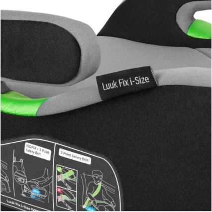 Lionelo - Rehausseur pour voiture LUUK FIX i-Taille 125-150 cm noir/gris