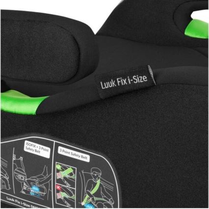 Lionelo - Rehausseur pour voiture LUUK FIX i-Taille 125-150 cm noir