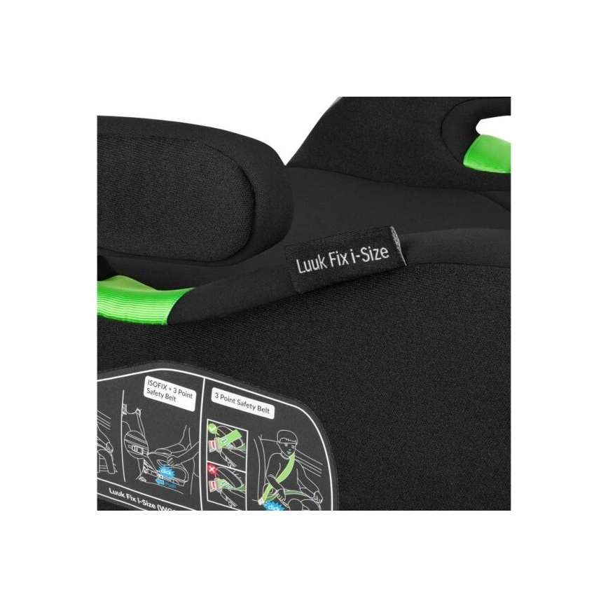 Lionelo - Rehausseur pour voiture LUUK FIX i-Taille 125-150 cm noir