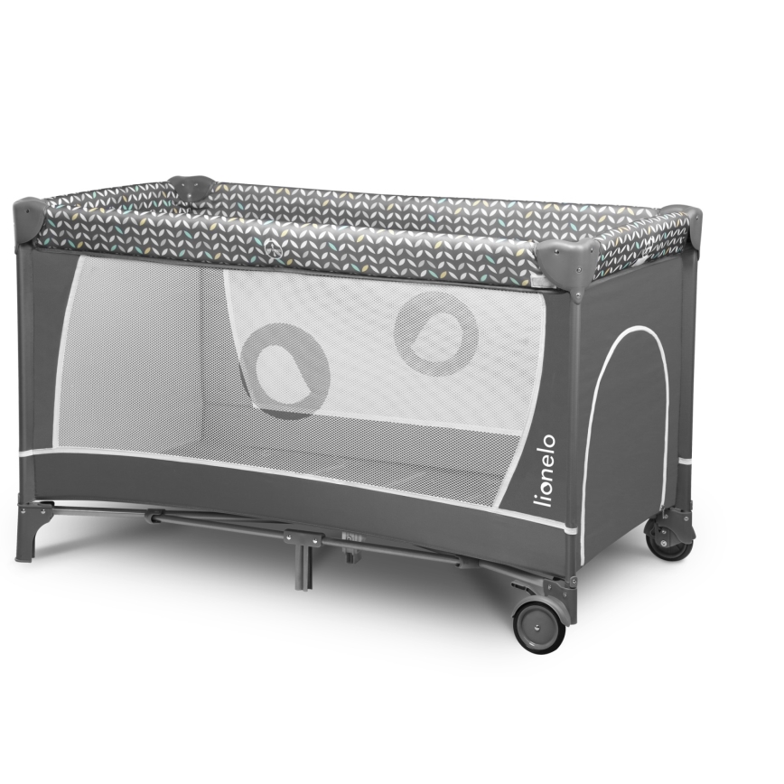 Lionelo - Reisbed FLOWER Grijs Scandi