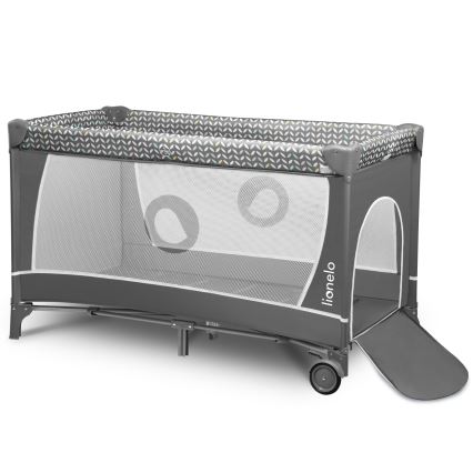 Lionelo - Reisbed FLOWER Grijs Scandi