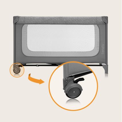 Lionelo - Reisbed JASMIN EASY FOLD Grey Stone