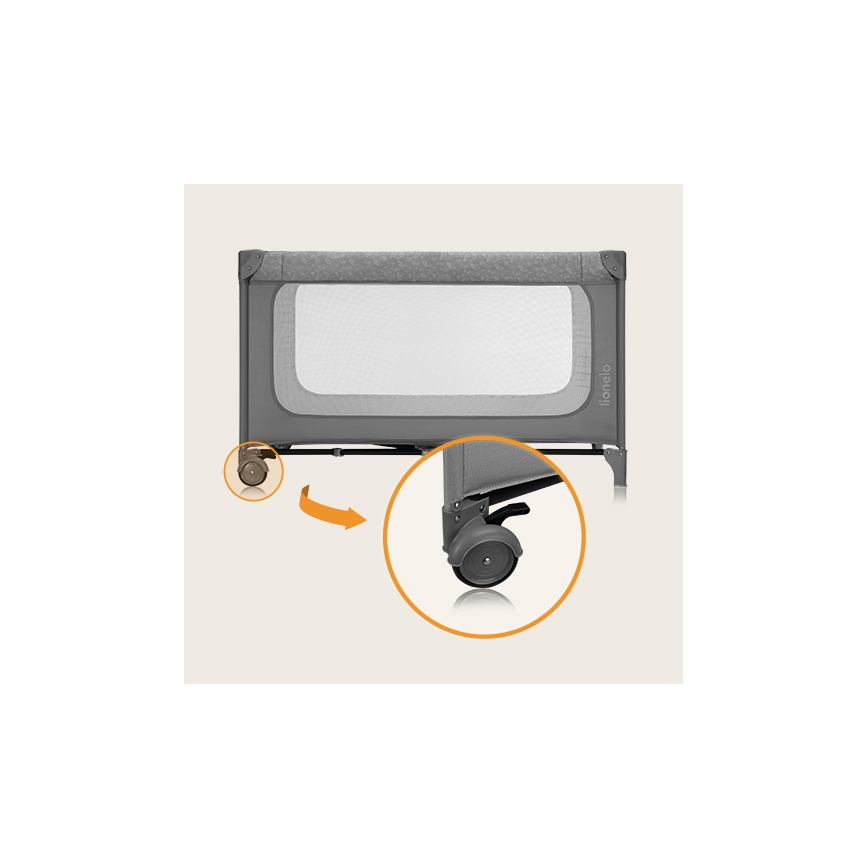 Lionelo - Reisbed JASMIN EASY FOLD Grey Stone