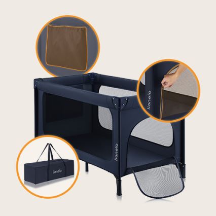 Lionelo - Reisbed JASMIN EASY FOLD navyblauw