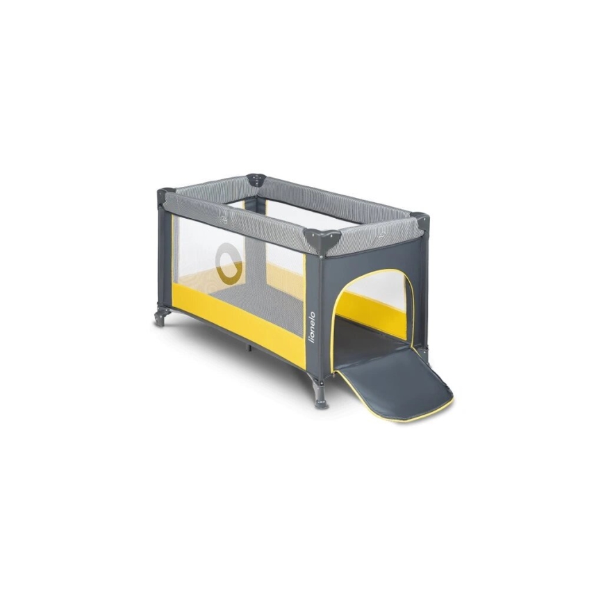 Lionelo - Reisbed STEFI grijs/geel