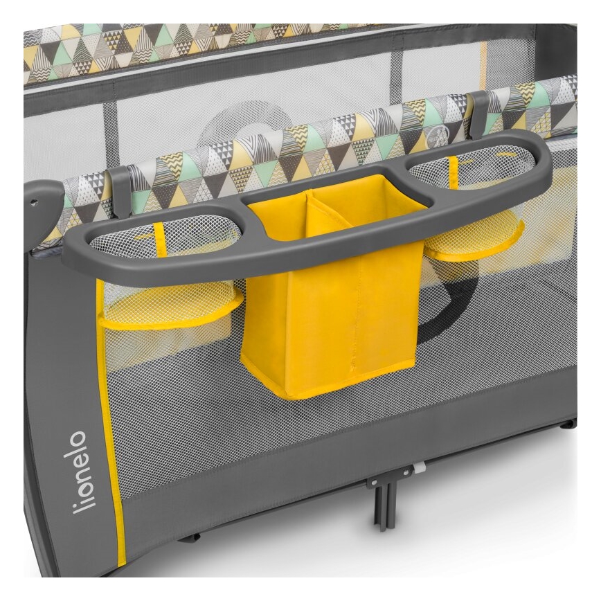 Lionelo - Reisbed SVEN PLUS grijs/geel