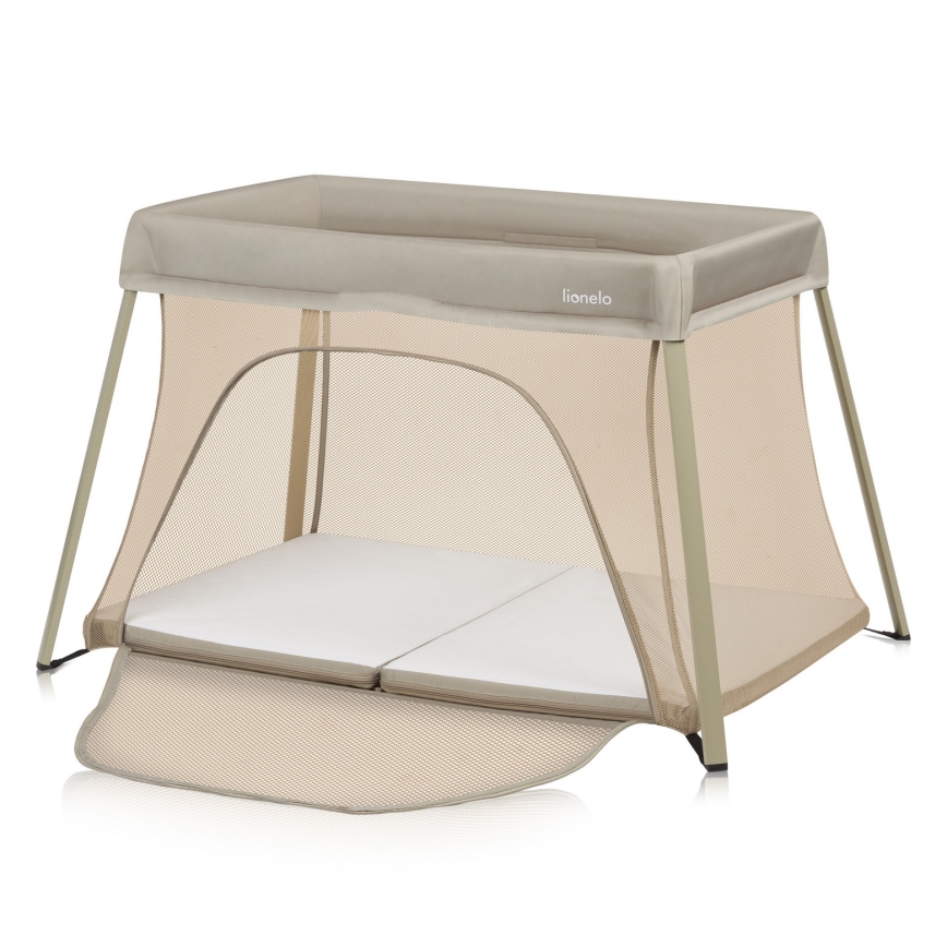 Lionelo - Reisbedje 3-in-1 ALICE Beige/Olijf