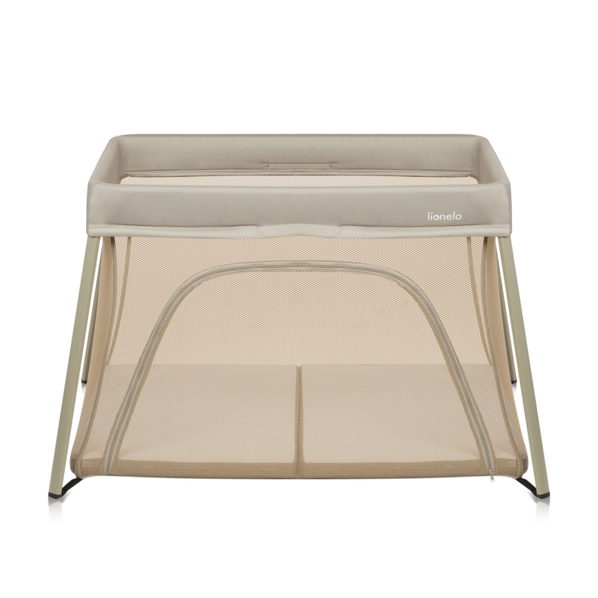 Lionelo - Reisbedje 3-in-1 ALICE Beige/Olijf