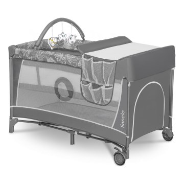 Lionelo - Reisbedje FLOWER Grey Stone