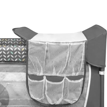 Lionelo - Reisbedje FLOWER Grijs Scandi