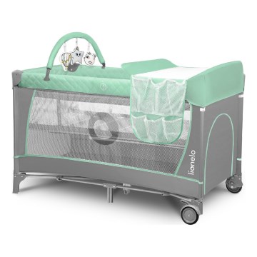 Lionelo - Reisbedje FLOWER Turquoise