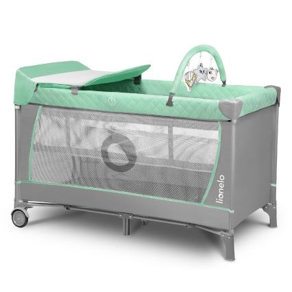 Lionelo - Reisbedje FLOWER Turquoise
