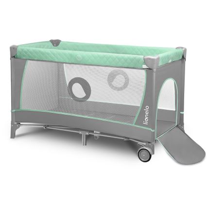 Lionelo - Reisbedje FLOWER Turquoise
